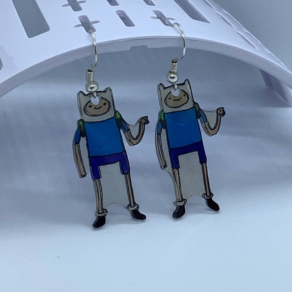 Adventure Time Finn Dangle Earring’s Handmade Unique Earrings